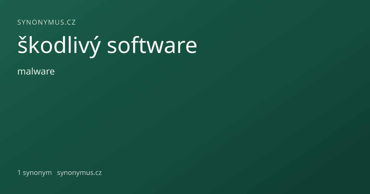Náhled odkazu: škodlivý software