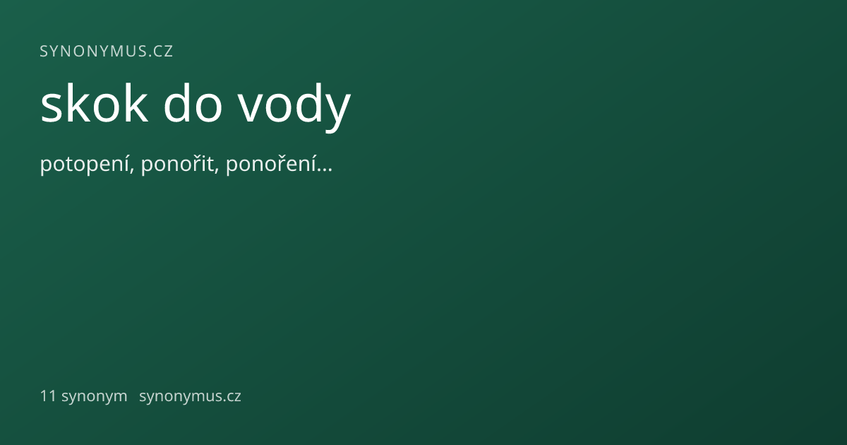 Náhled odkazu: skok do vody