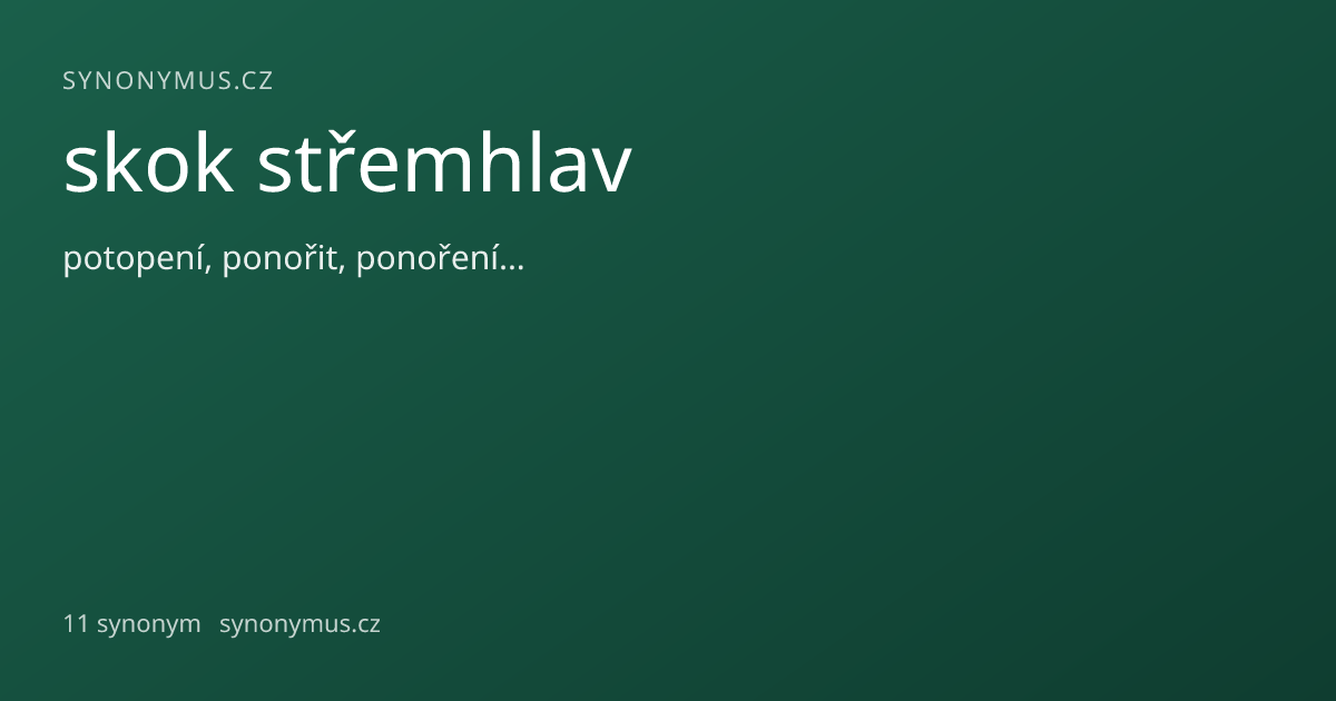 Náhled odkazu: skok střemhlav
