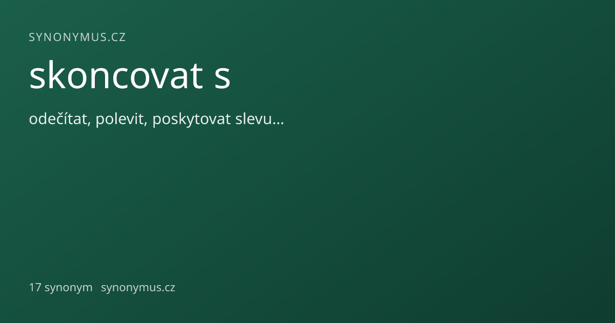 Náhled odkazu: skoncovat s