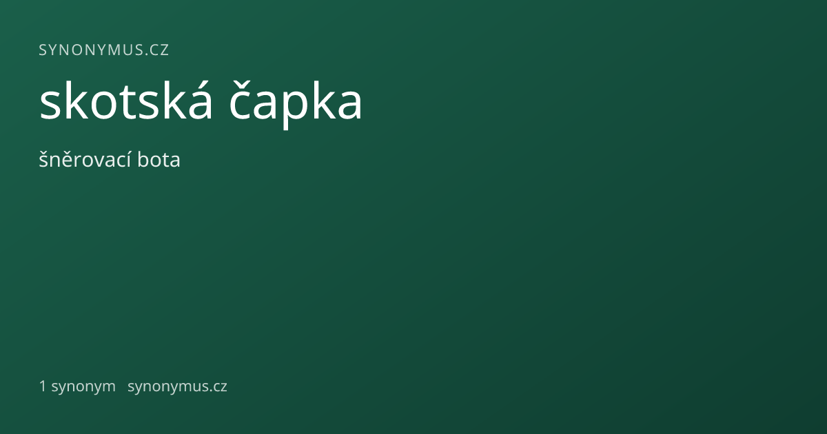 Náhled odkazu: skotská čapka