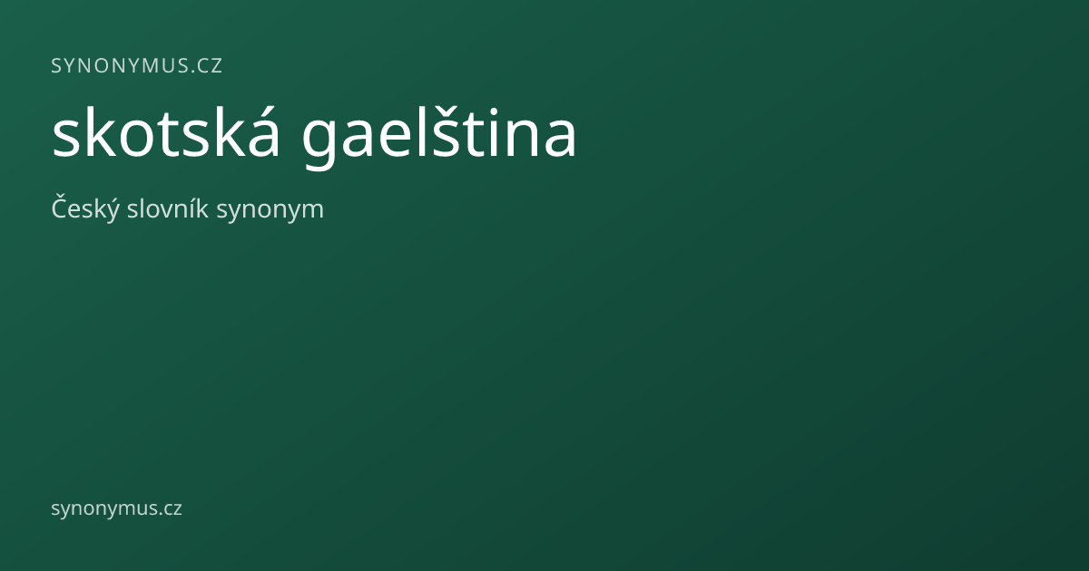 Náhled odkazu: skotská gaelština