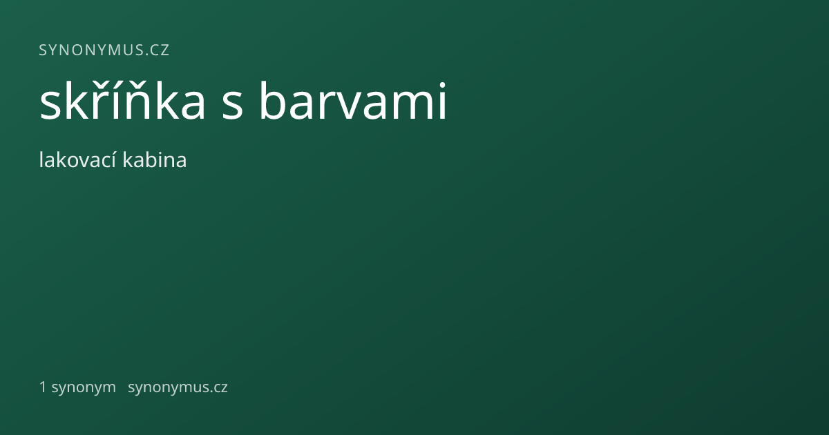 Náhled odkazu: skříňka s barvami