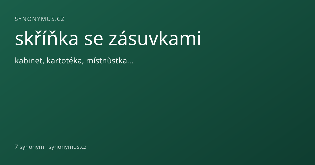 Náhled odkazu: skříňka se zásuvkami