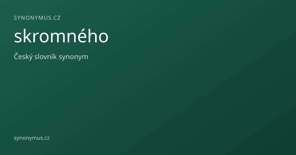 Náhled odkazu: skromného