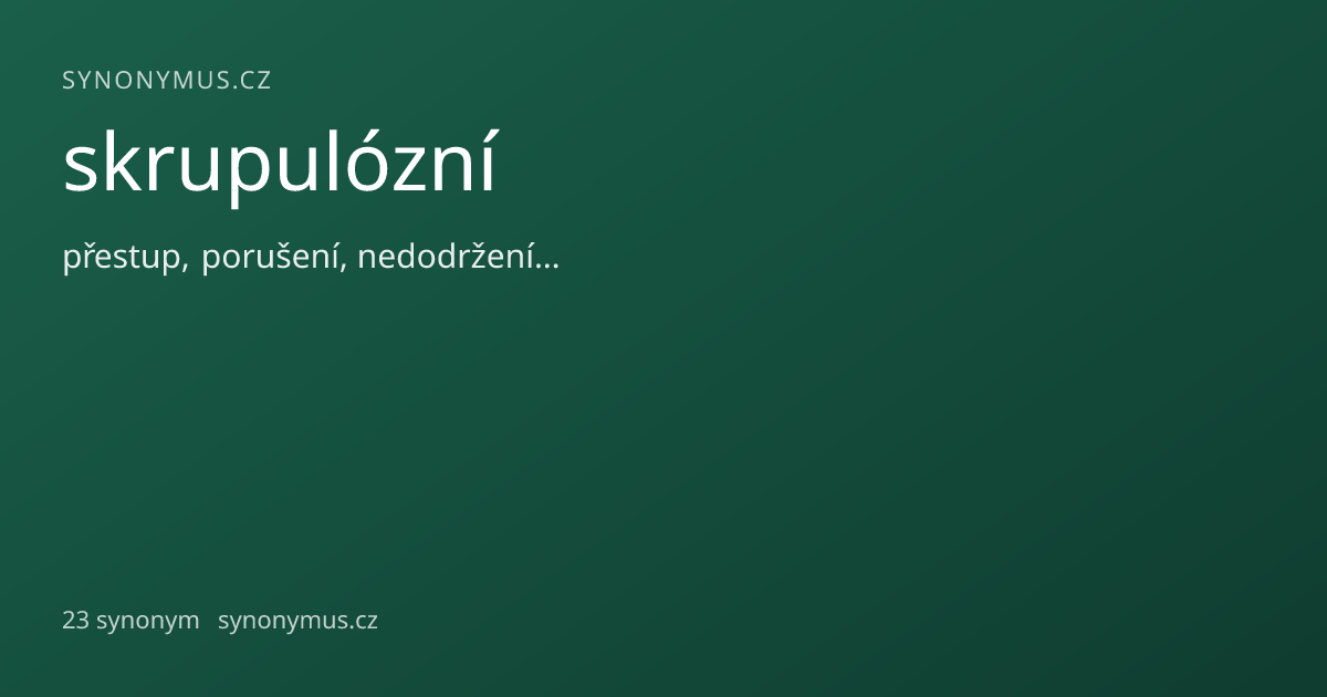 Náhled odkazu: skrupulózní
