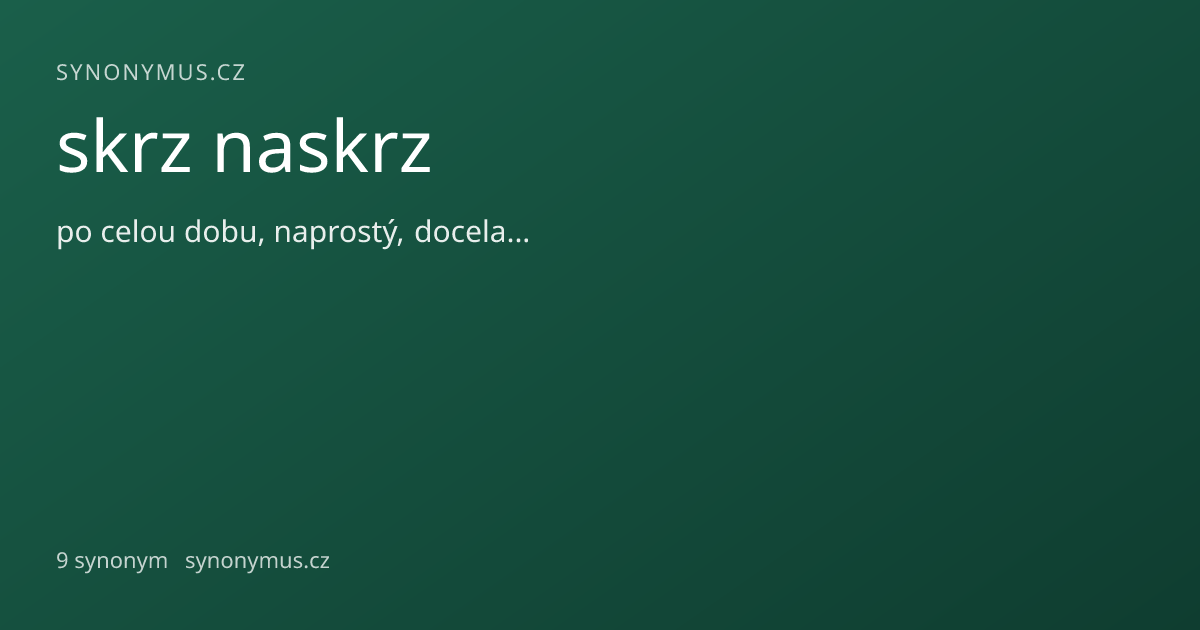 Náhled odkazu: skrz naskrz