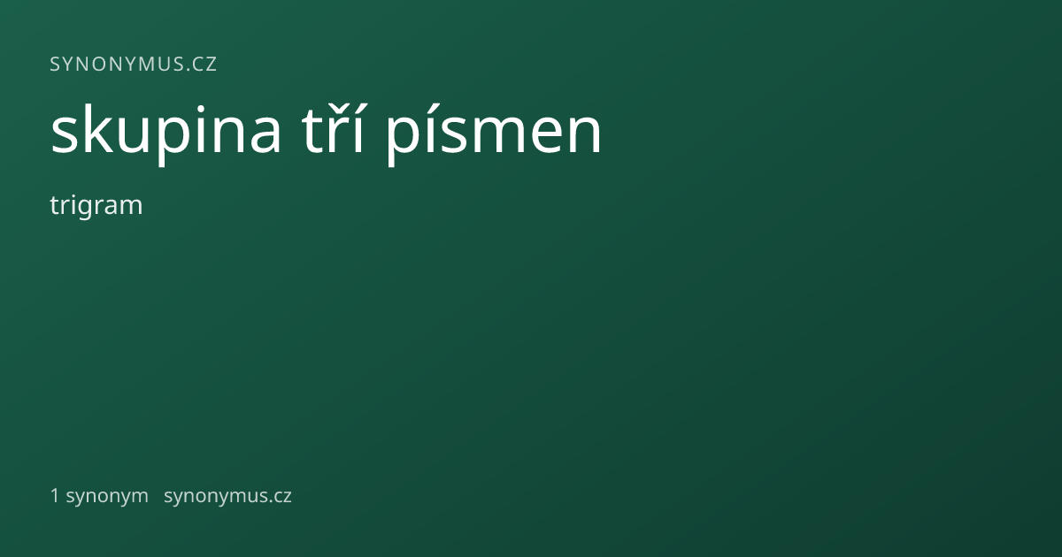 Náhled odkazu: skupina tří písmen