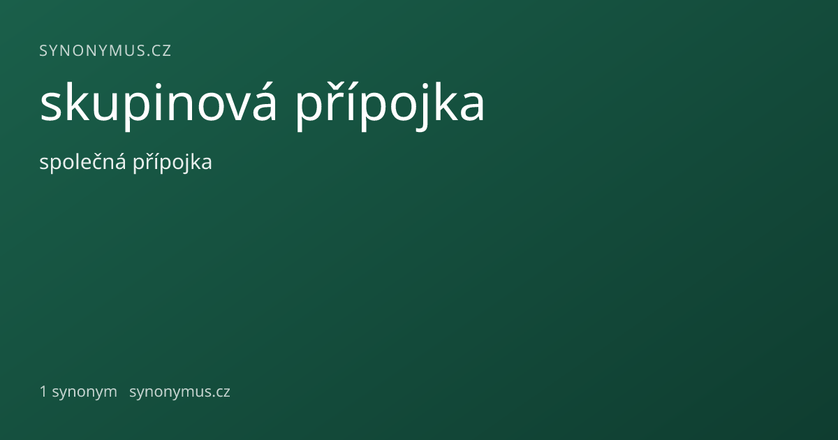 Náhled odkazu: skupinová přípojka