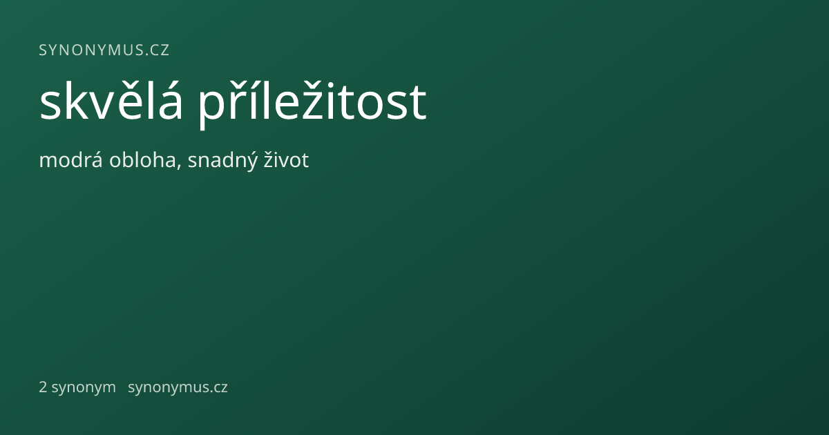 Náhled odkazu: skvělá příležitost
