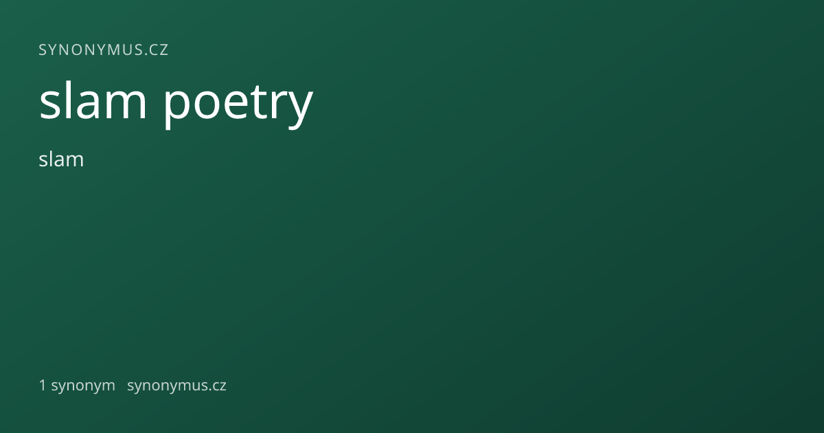 Náhled odkazu: slam poetry