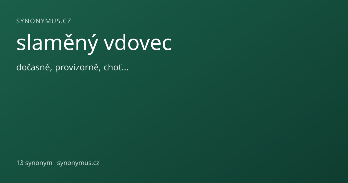 Náhled odkazu: slaměný vdovec