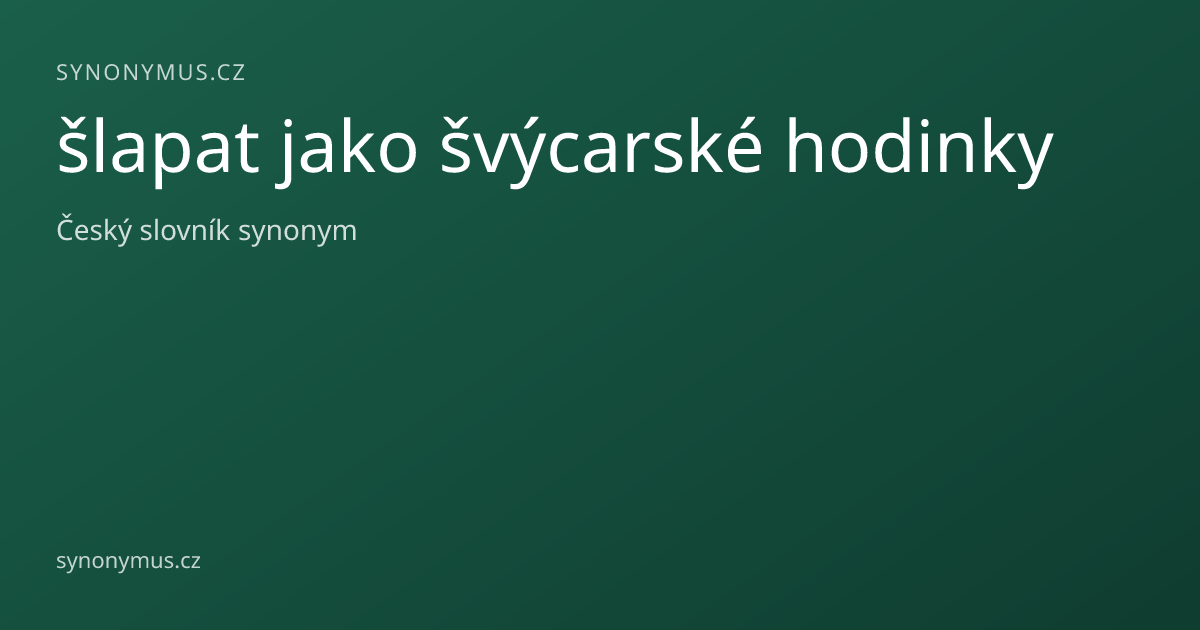 Náhled odkazu: šlapat jako švýcarské hodinky