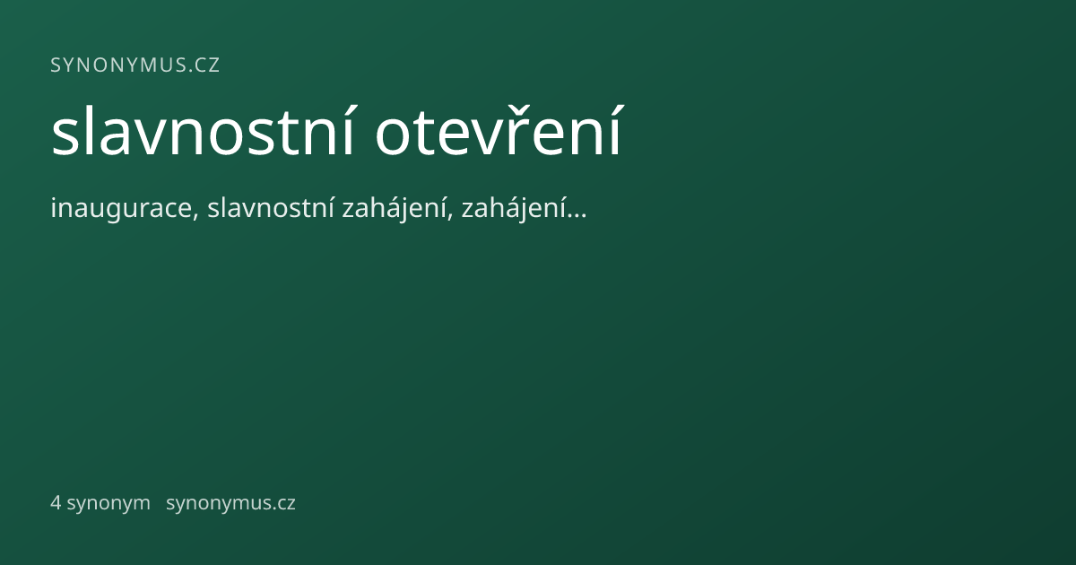 Náhled odkazu: slavnostní otevření