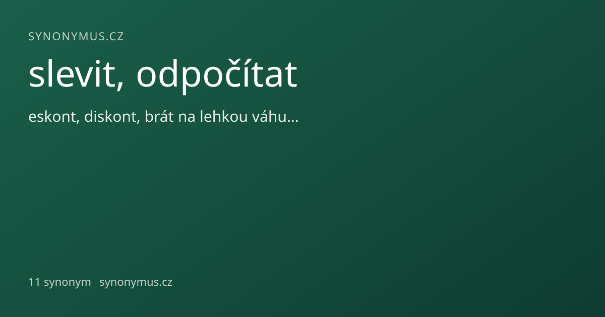 Náhled odkazu: slevit, odpočítat