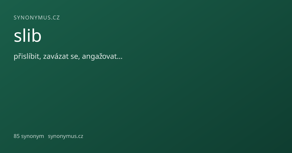 Náhled odkazu: slib