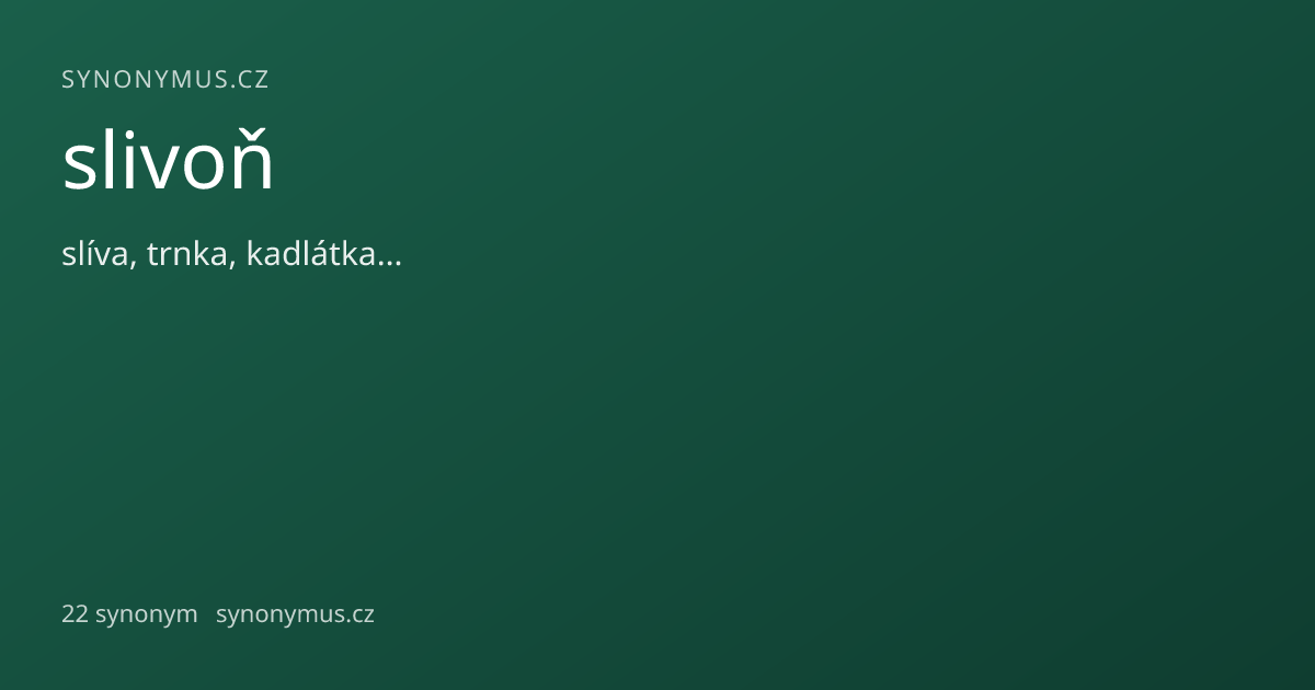 Náhled odkazu: slivoň