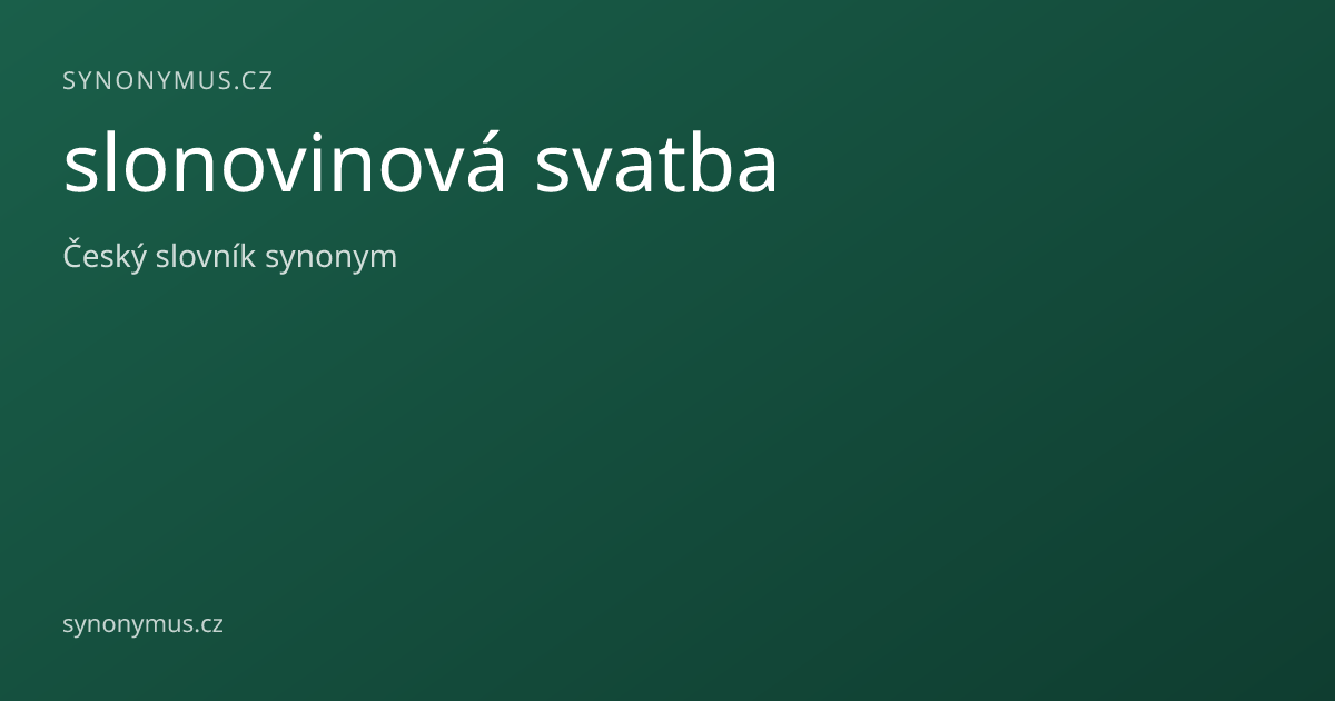 Náhled odkazu: slonovinová svatba