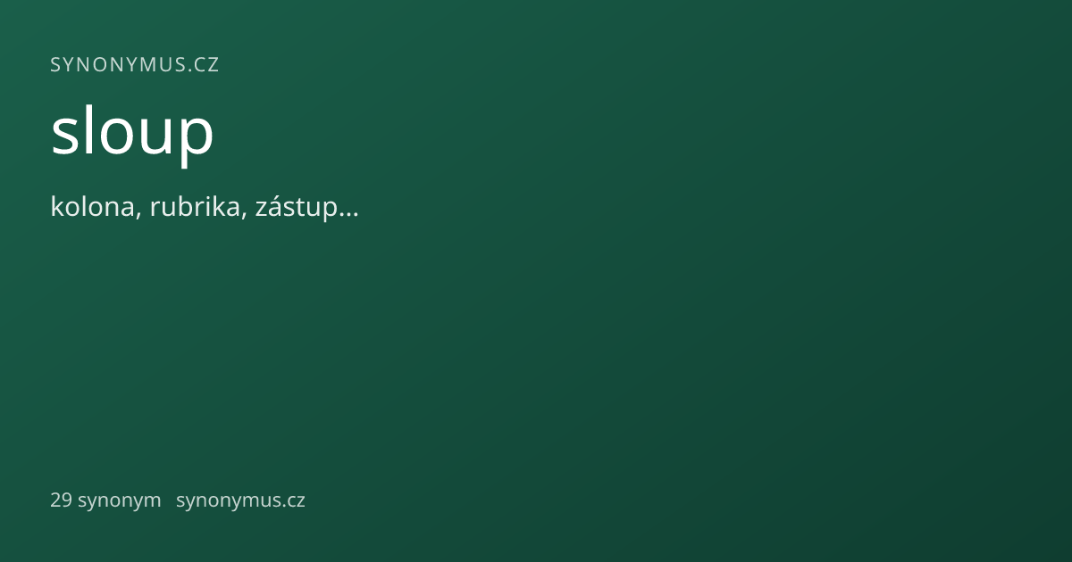 Náhled odkazu: sloup