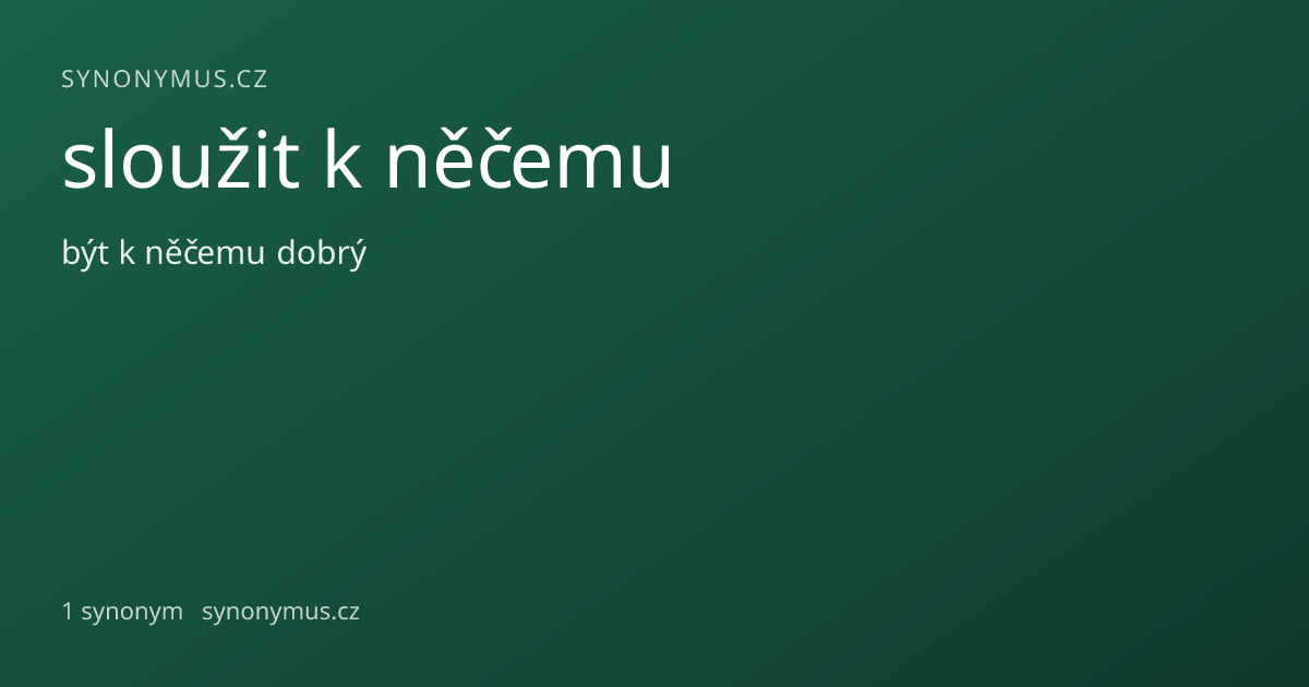 Náhled odkazu: sloužit k něčemu