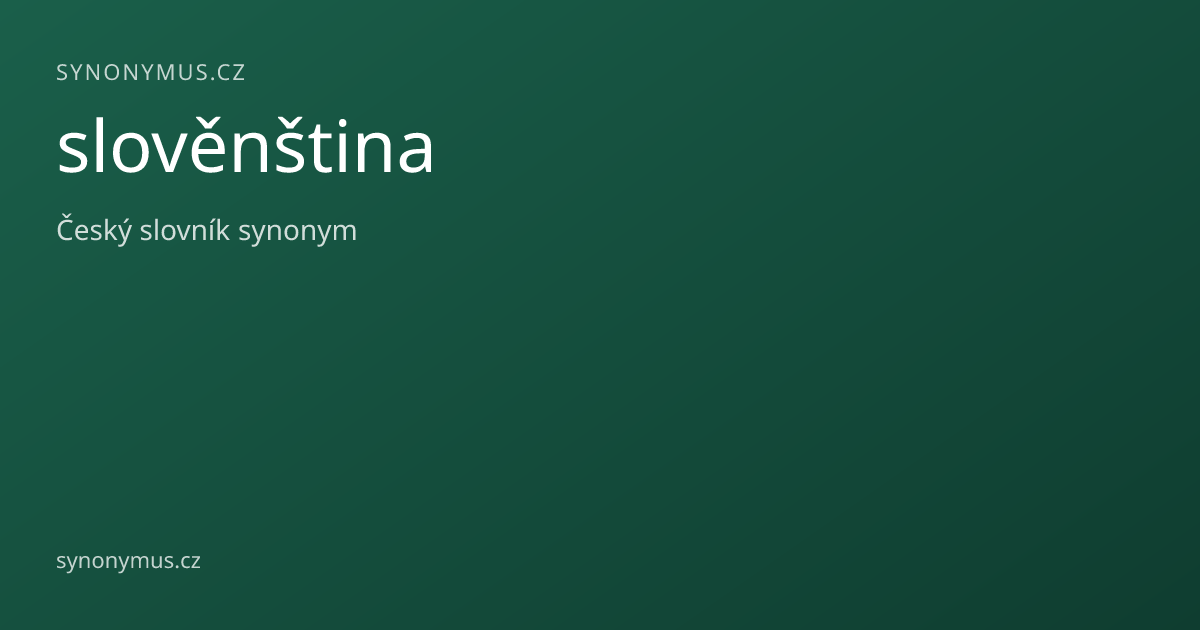 Náhled odkazu: slověnština