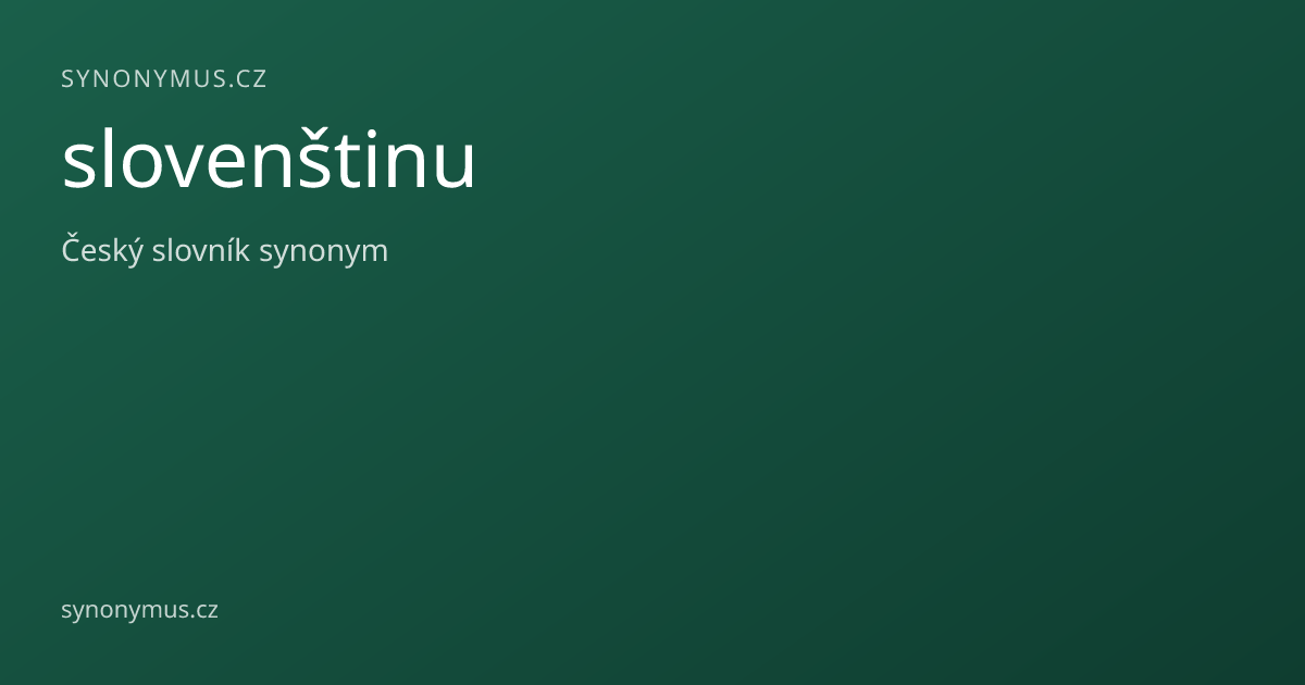 Náhled odkazu: slovenštinu