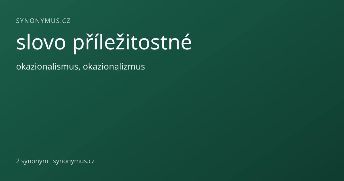 Náhled odkazu: slovo příležitostné