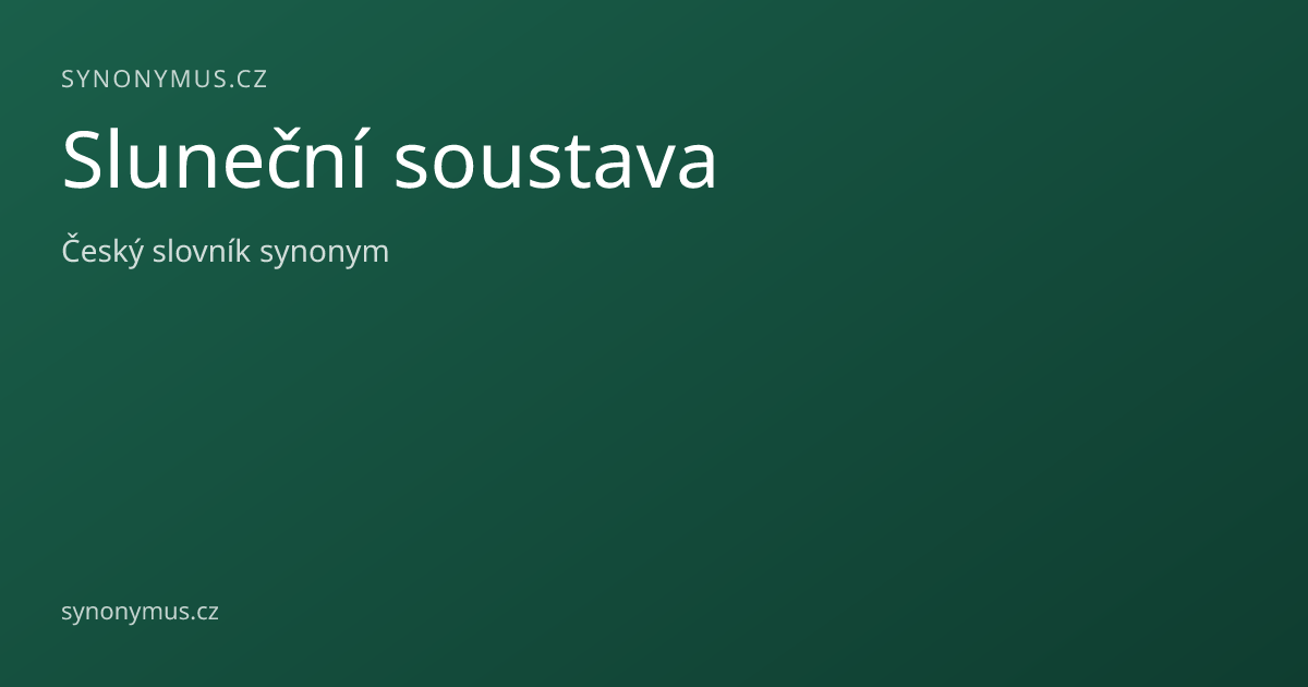 Náhled odkazu: Sluneční soustava
