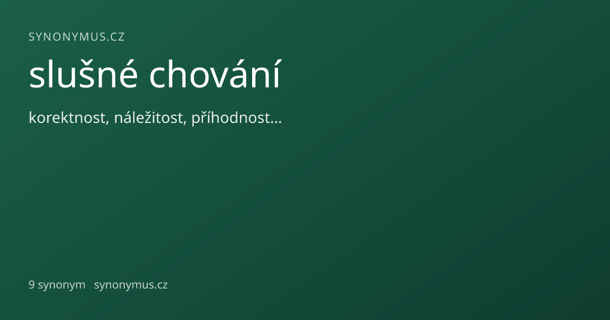 Náhled odkazu: slušné chování