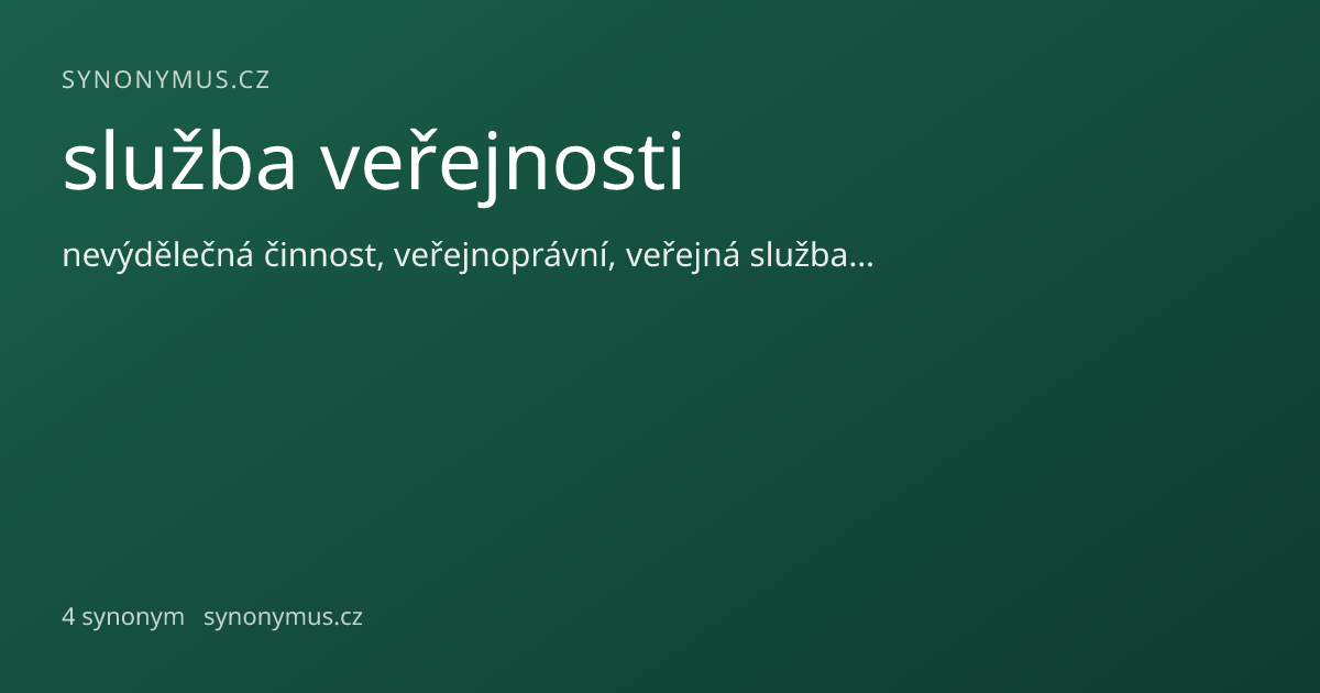 Náhled odkazu: služba veřejnosti