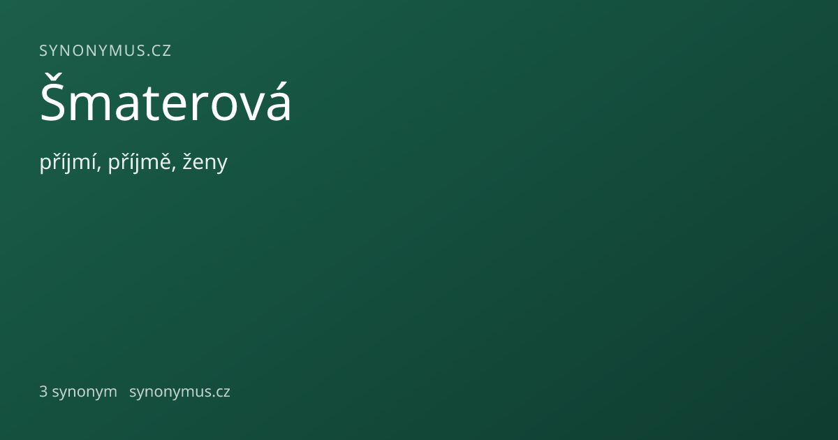 Náhled odkazu: Šmaterová