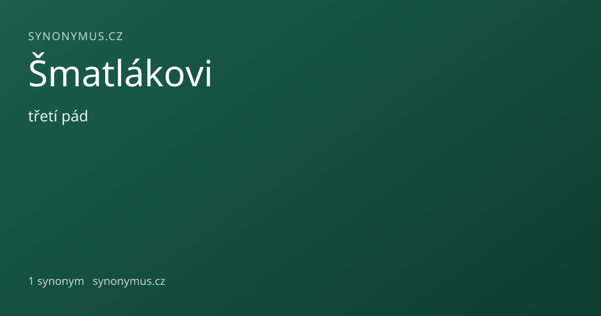 Náhled odkazu: Šmatlákovi