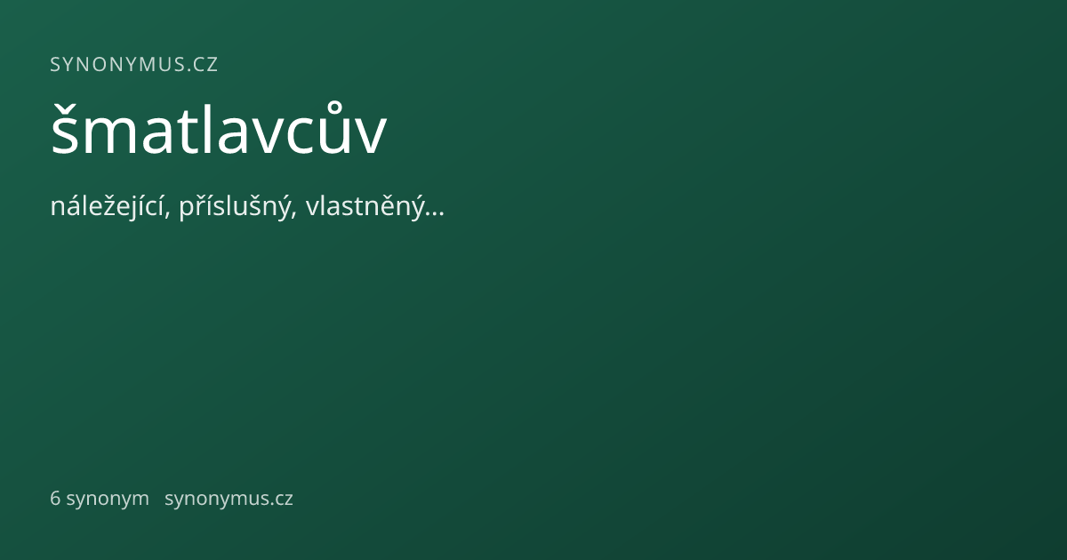 Náhled odkazu: šmatlavcův