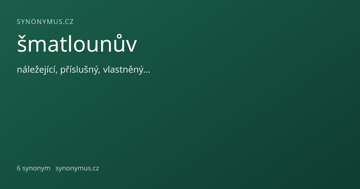 Náhled odkazu: šmatlounův