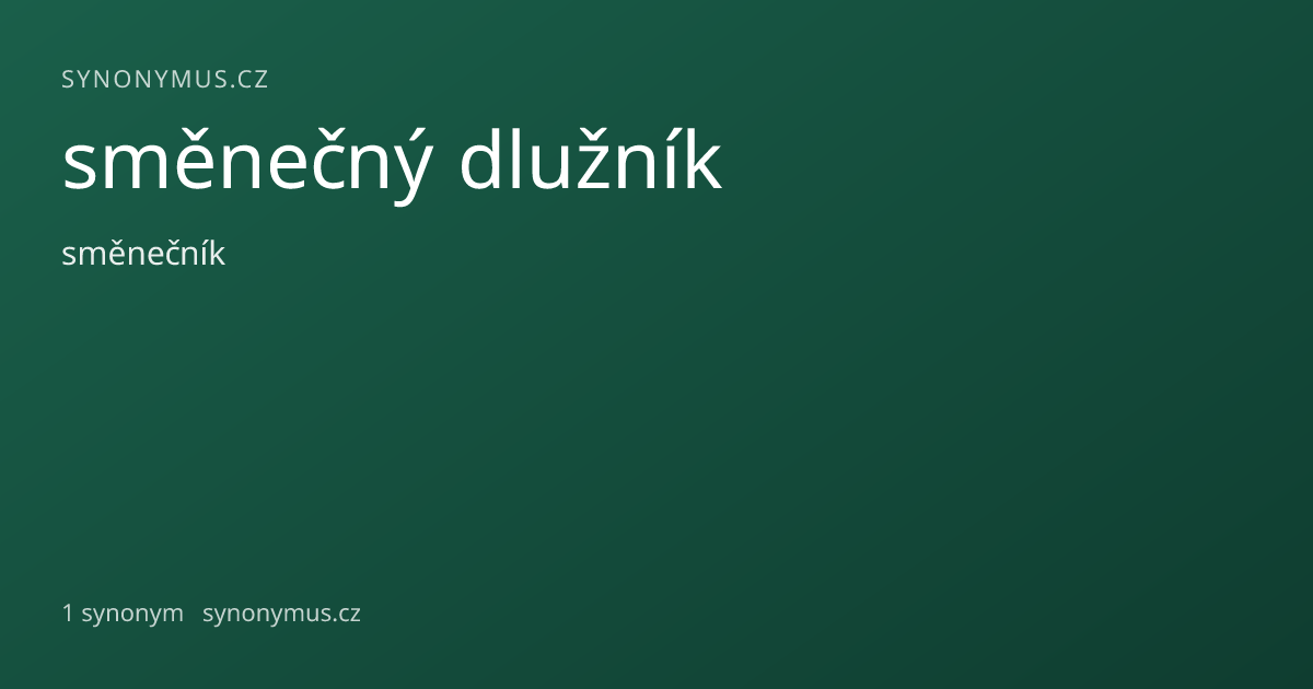Náhled odkazu: směnečný dlužník