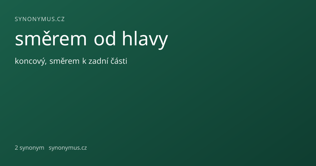 Náhled odkazu: směrem od hlavy