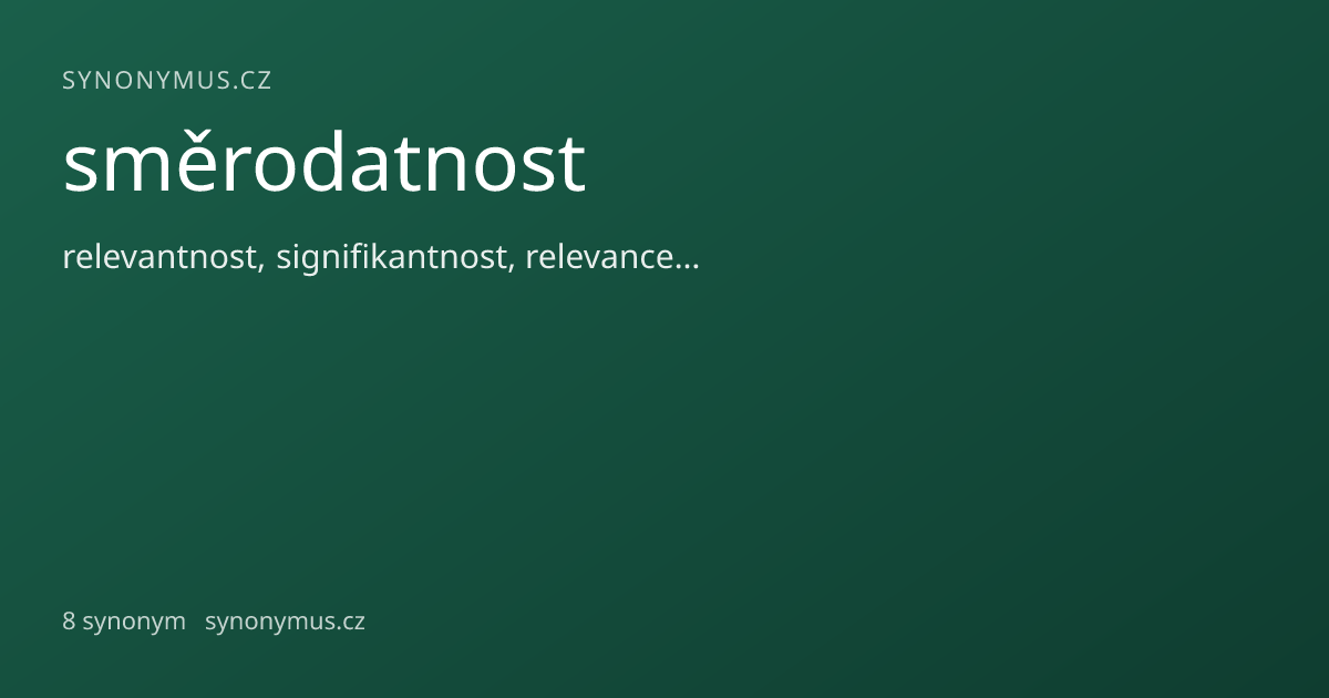 Náhled odkazu: směrodatnost