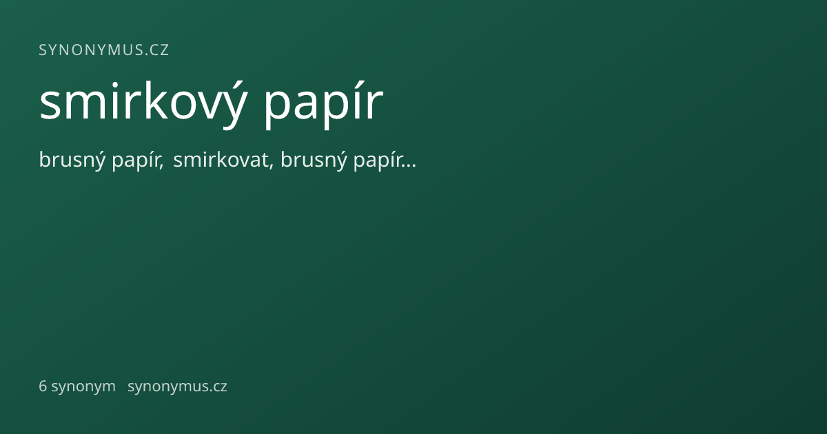 Náhled odkazu: smirkový papír