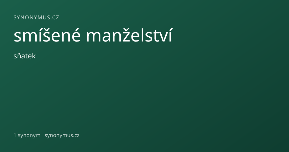 Náhled odkazu: smíšené manželství