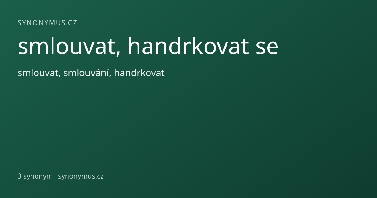 Náhled odkazu: smlouvat, handrkovat se