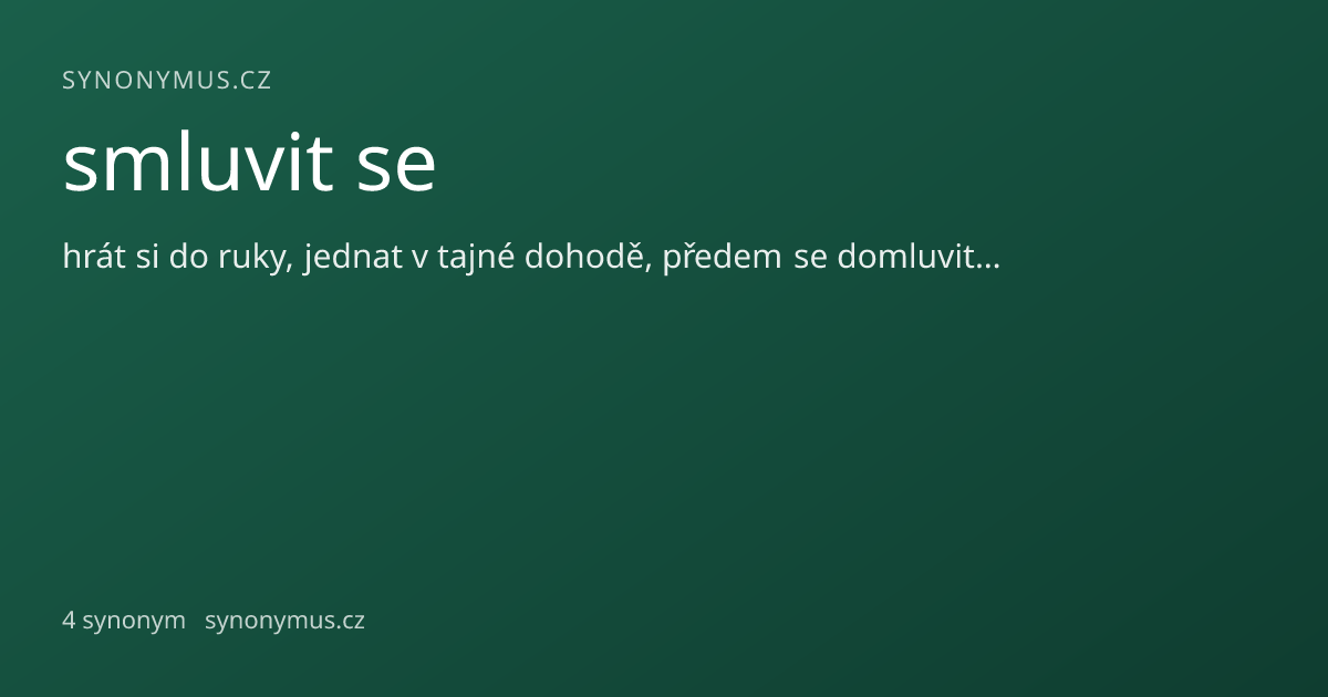 Náhled odkazu: smluvit se