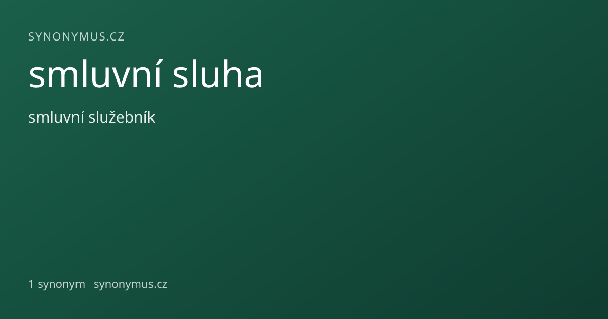 Náhled odkazu: smluvní sluha