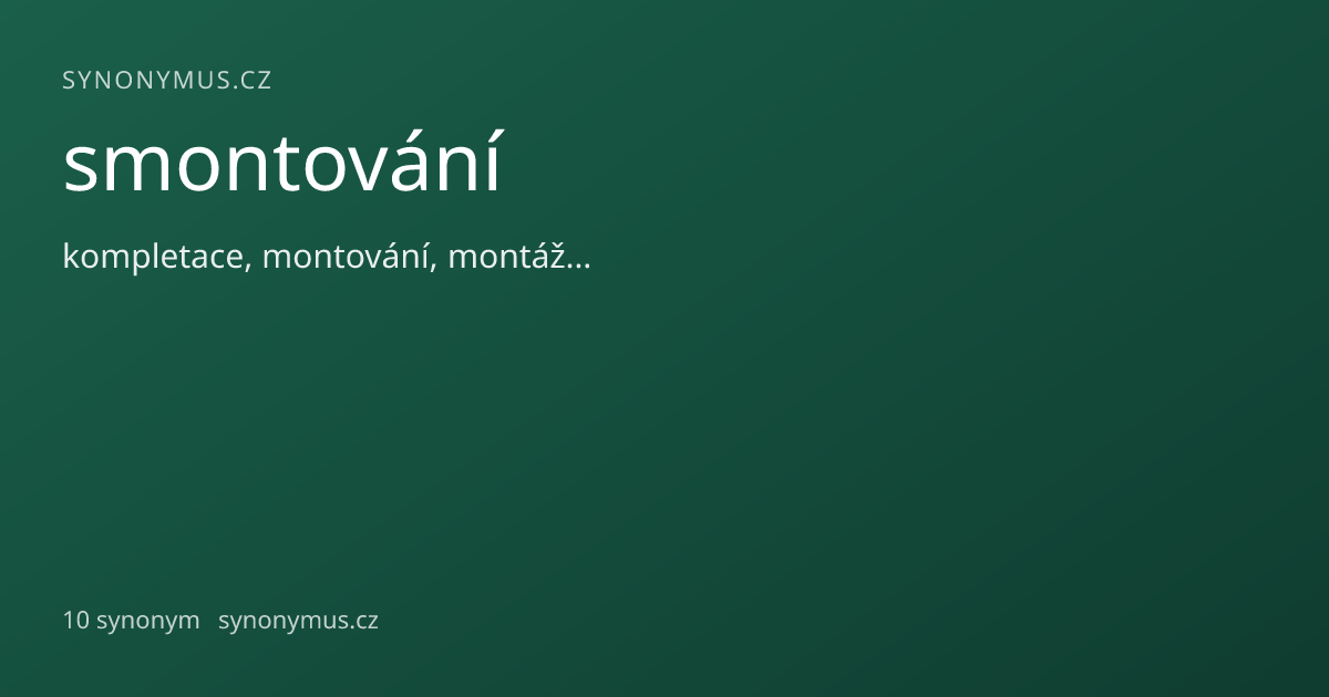 Náhled odkazu: smontování