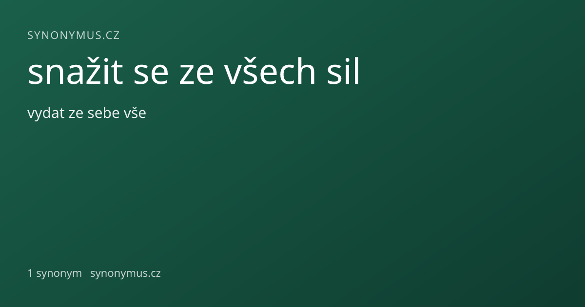 Náhled odkazu: snažit se ze všech sil