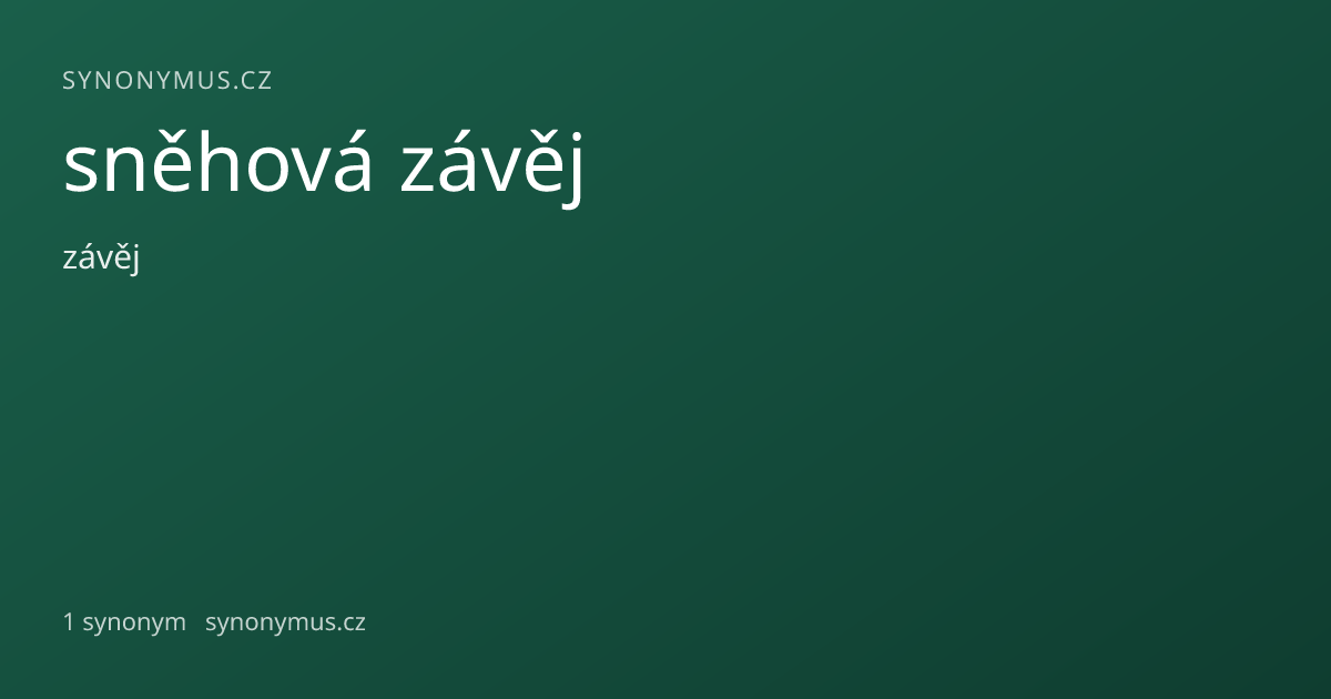 Náhled odkazu: sněhová závěj