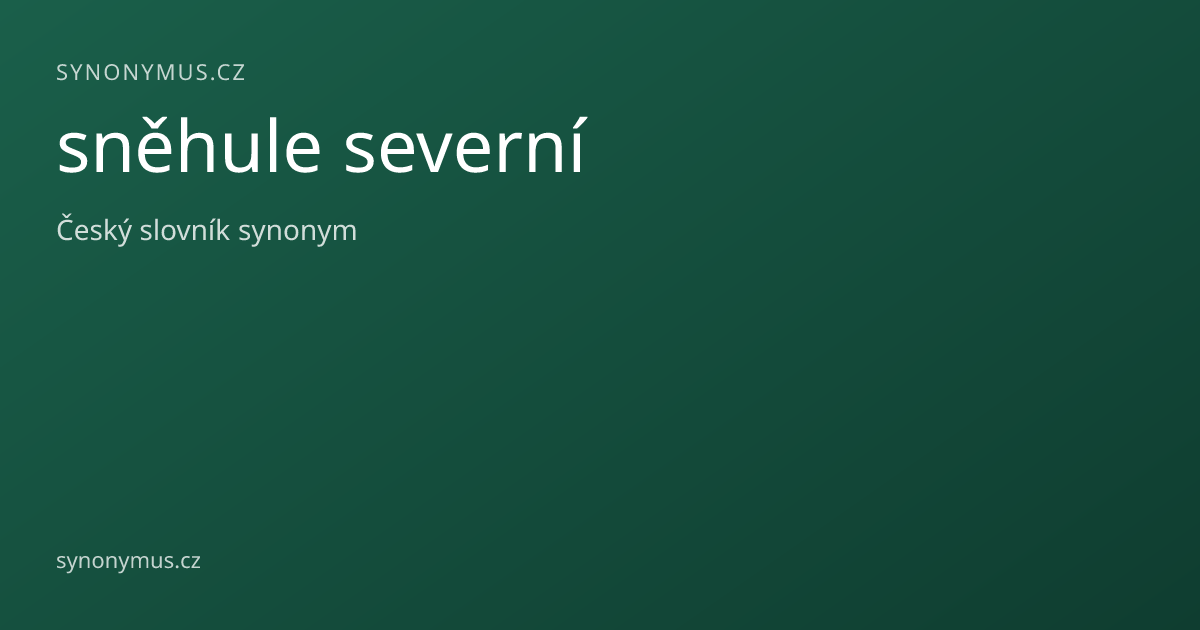 Náhled odkazu: sněhule severní
