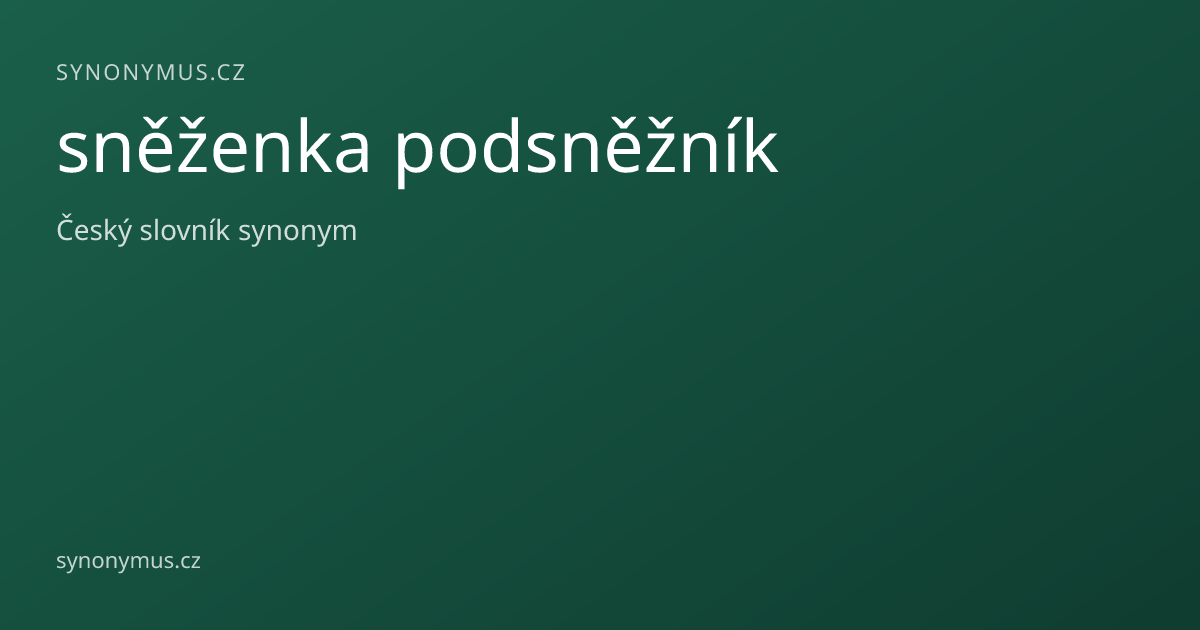 Náhled odkazu: sněženka podsněžník