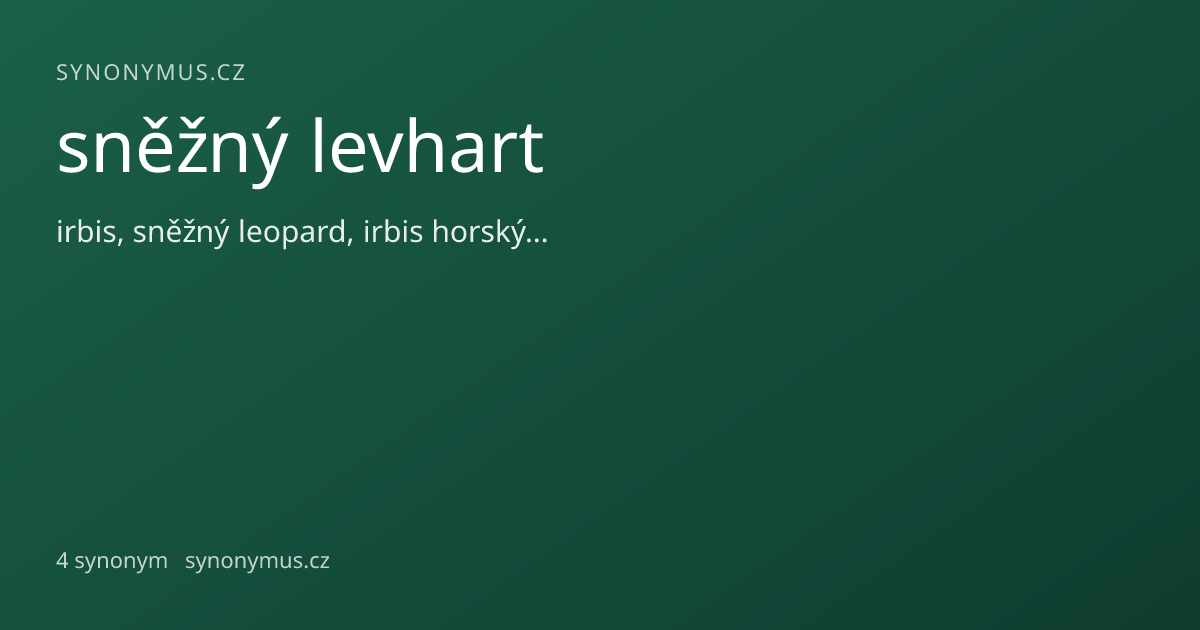Náhled odkazu: sněžný levhart