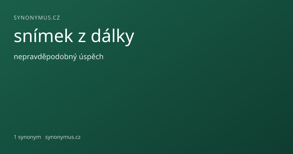 Náhled odkazu: snímek z dálky
