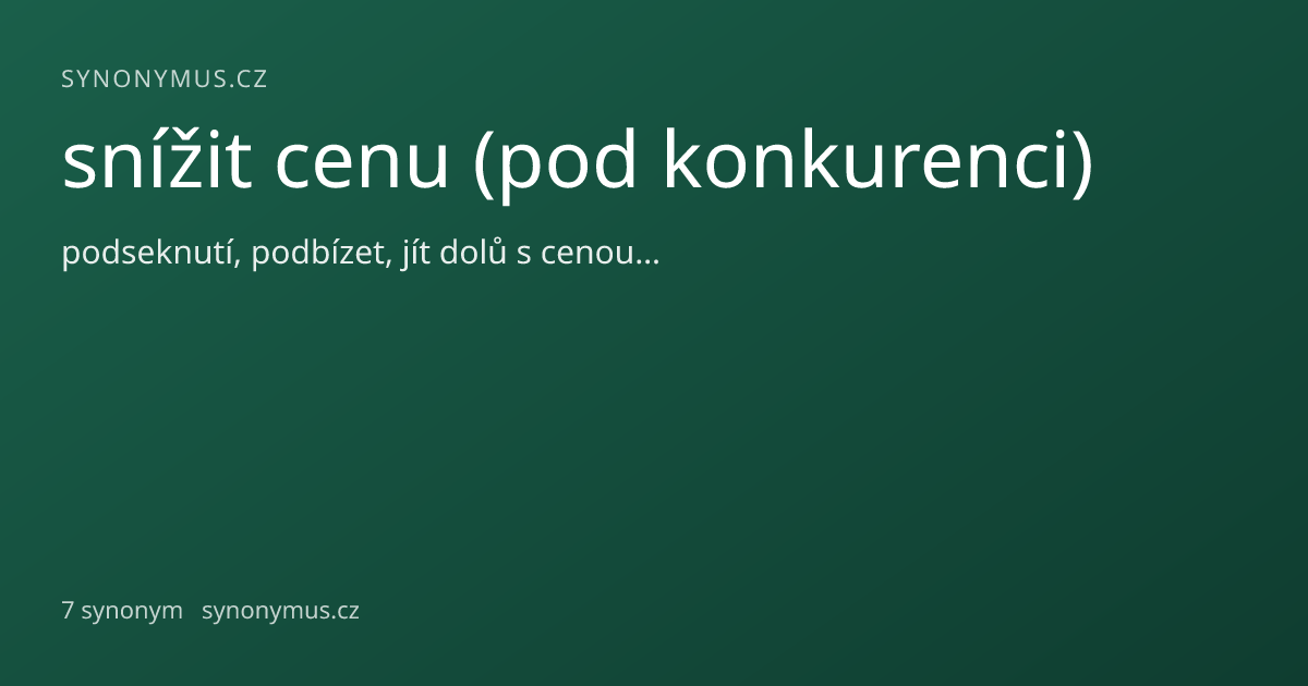 Náhled odkazu: snížit cenu (pod konkurenci)